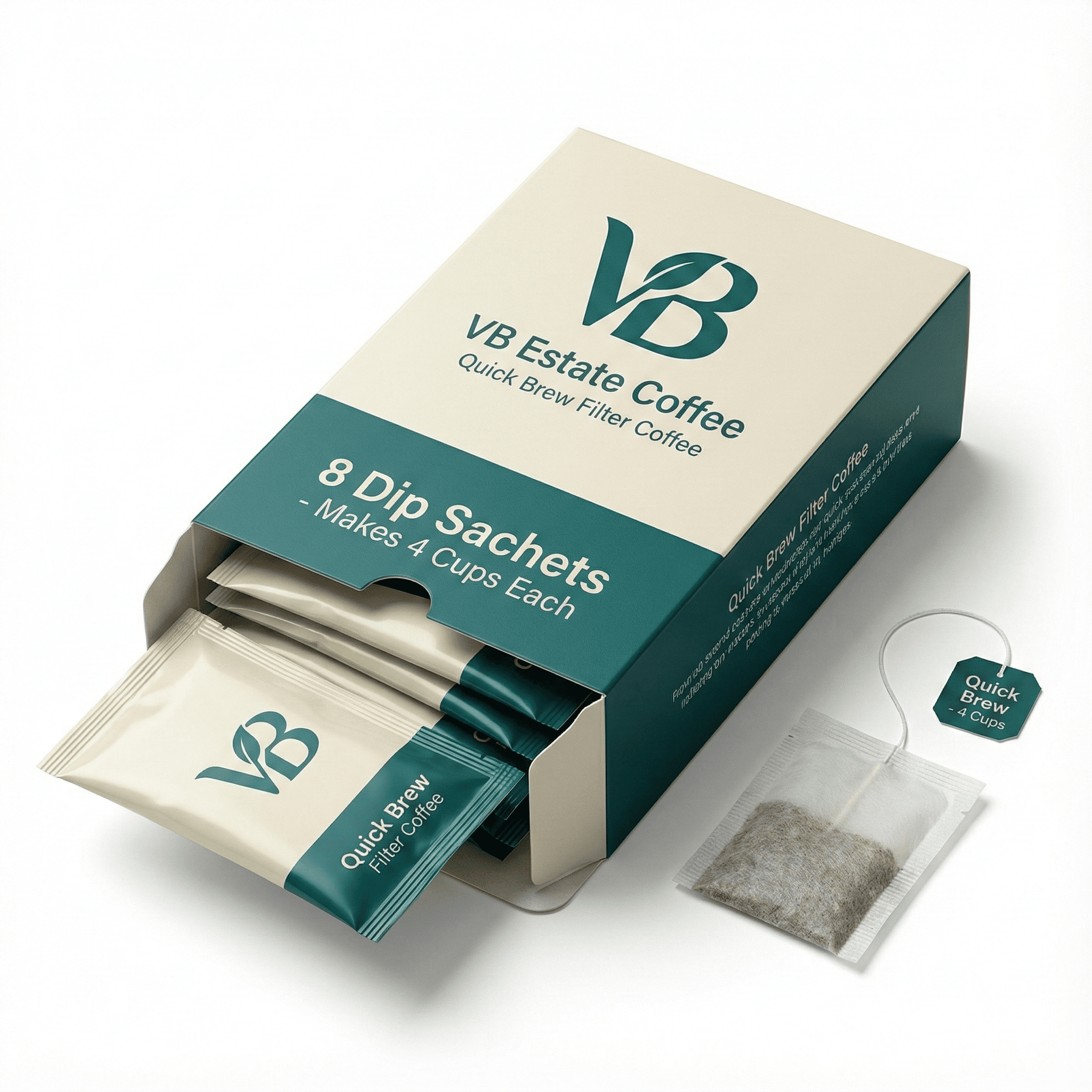 Image of VB Estate Quick Brew Filter Coffee Sachets